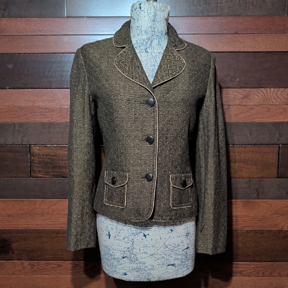 Apt. 9 Women's Brown Tweed Blazer